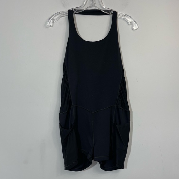 Athleta Mesh Me Up Bodysuit Black L Yoga Fitness Romper 566566 Large Gym Active - Picture 12 of 15